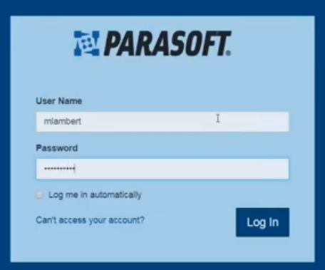 parasoft signin
